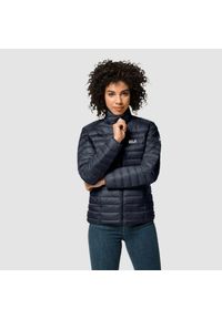 Damska kurtka puchowa Jack Wolfskin jwp down. Kolor: czarny, niebieski, wielokolorowy. Materiał: syntetyk. Sezon: zima. Sport: turystyka piesza #1