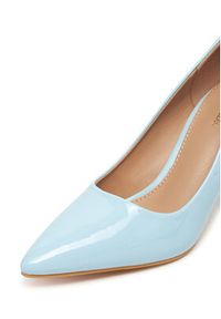 DeeZee Szpilki EZ-23-1 Błękitny. Kolor: niebieski. Materiał: skóra. Obcas: na szpilce #8