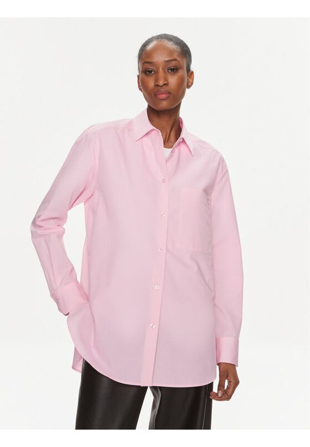Hugo Koszula 50515741 Różowy Oversize. Kolor: różowy. Materiał: bawełna