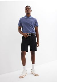 bonprix - Koszulka polo z czystej bawełny organicznej piqué. Typ kołnierza: polo. Kolor: niebieski. Materiał: bawełna. Długość rękawa: krótki rękaw. Długość: krótkie. Wzór: nadruk. Styl: sportowy #3