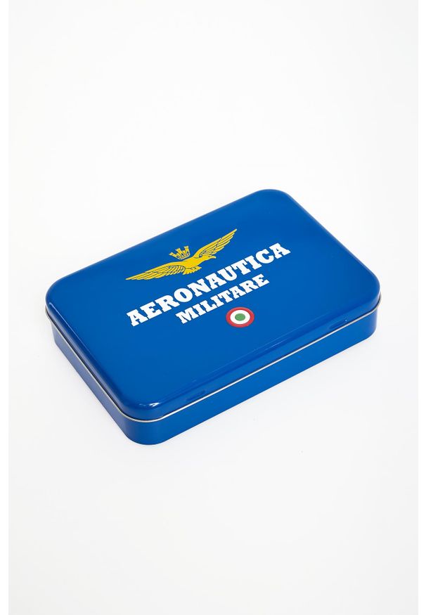 Aeronautica Militare - Komplet portfel + brelok męski skórzany AERONAUTICA MILITARE. Materiał: skóra