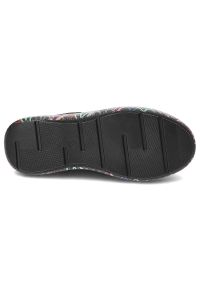 Czarne Sneakersy Filippo Modne Skórzane Buty Damskie. Kolor: czarny. Materiał: skóra. Szerokość cholewki: normalna. Obcas: na obcasie. Wysokość obcasa: średni #6