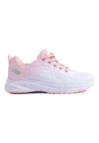 Lekkie buty sportowe DK białe różowe. Kolor: wielokolorowy, różowy, biały