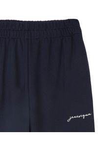 JENESEQUA - Granatowe spodnie dresowe. Kolor: niebieski. Materiał: dresówka. Wzór: aplikacja #2