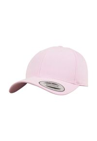 FLEXFIT - Klasyczna Czapka Snapback Z Zakrzywionym Daszkiem. Kolor: różowy. Styl: klasyczny