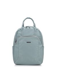 Wittchen - Damski plecak z nylonu z długimi uchwytami. Kolor: zielony. Materiał: nylon. Styl: klasyczny, sportowy #1