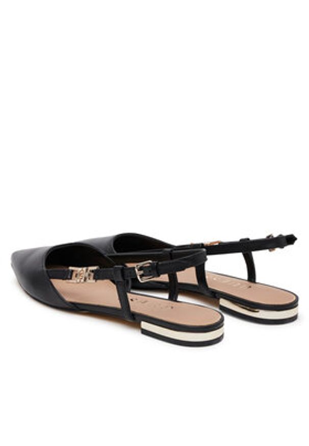 Guess Baleriny FLTFRA LEA05 Czarny. Kolor: czarny. Materiał: skóra