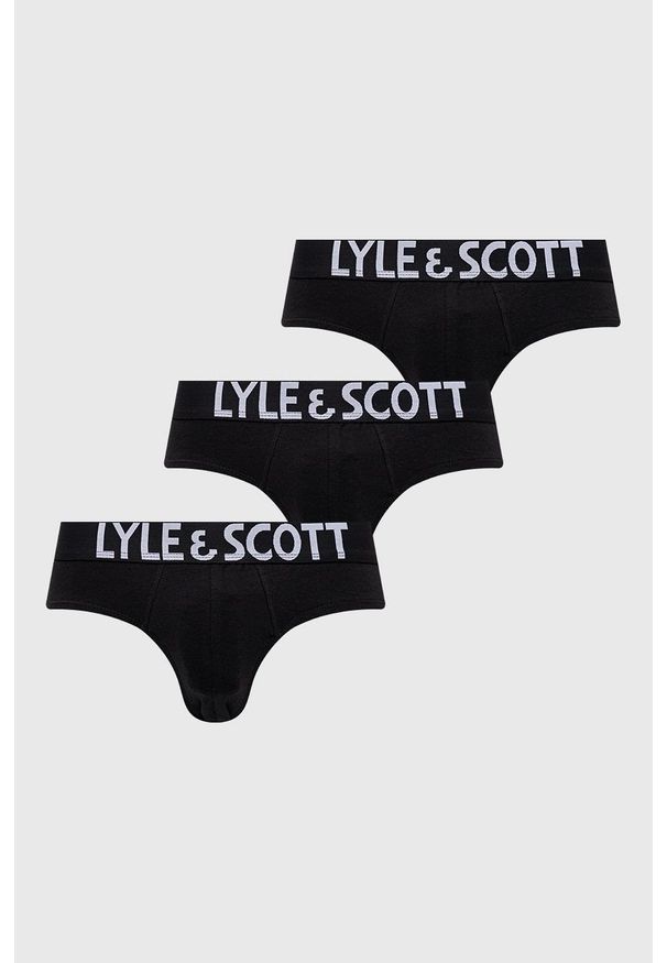 Lyle & Scott slipy RYDER (3-pack) męskie kolor czarny. Kolor: czarny