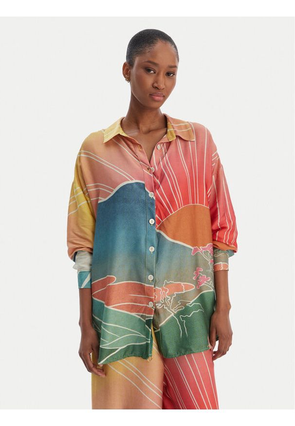 Maaji Koszula Sakura Scenery Dreambound PT2321CLS011 Kolorowy Relaxed Fit. Materiał: wiskoza. Wzór: kolorowy