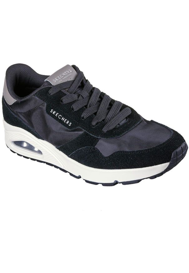 skechers - Adidasy Skechers Uno-vintage Dayz, Mężczyźni. Kolor: czarny. Materiał: skóra ekologiczna, materiał. Sport: fitness
