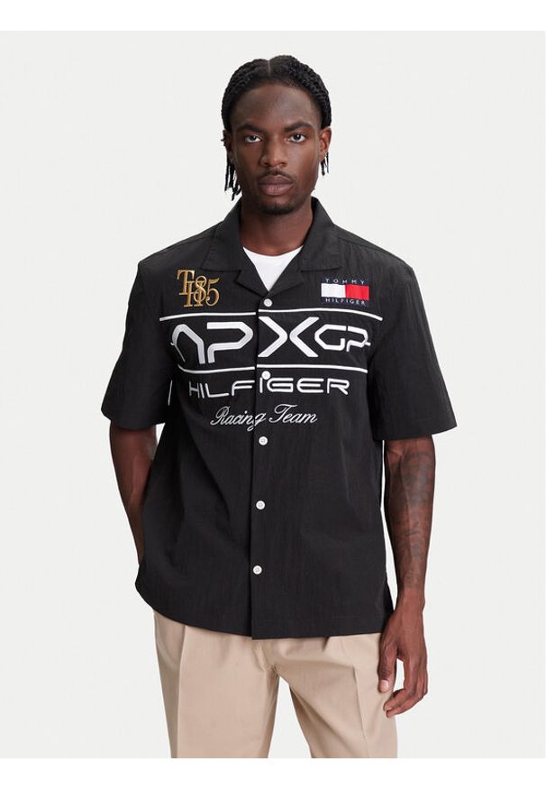 TOMMY HILFIGER - Tommy Hilfiger Koszula F1 Movie Racing MW0MW41376 Czarny Regular Fit. Kolor: czarny. Materiał: syntetyk
