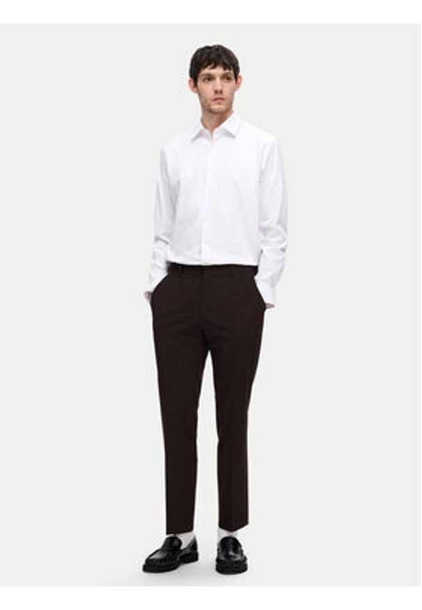 Selected Homme Koszula 16092939 Biały Slim Fit. Kolor: biały. Materiał: syntetyk