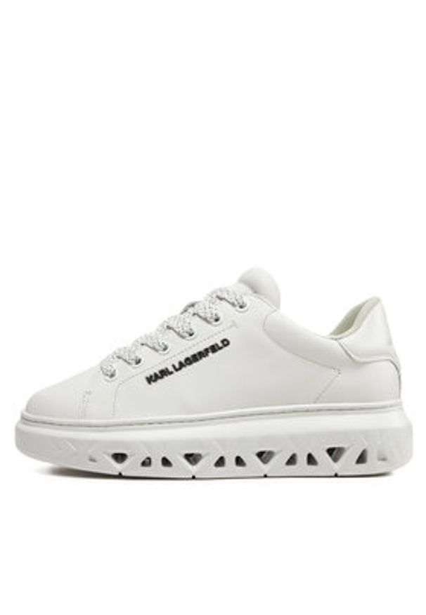 Karl Lagerfeld - KARL LAGERFELD Sneakersy KL64519 Biały. Kolor: biały. Materiał: skóra