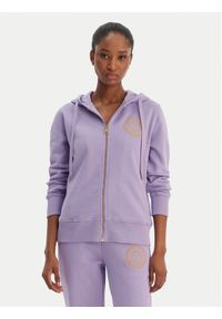Versace Jeans Couture Bluza 80HAIT02 CF01T Fioletowy Regular Fit. Typ kołnierza: kołnierzyk włoski. Kolor: fioletowy. Materiał: bawełna #1