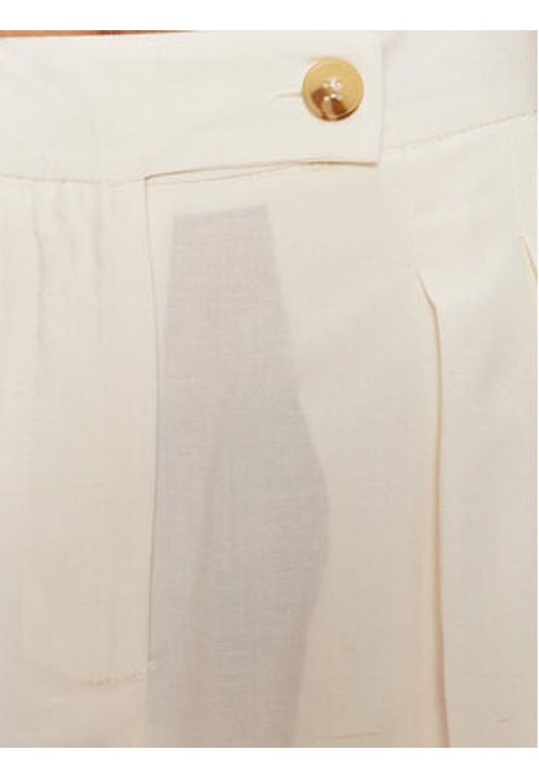 ViCOLO Bermudy TB1568 Écru Regular Fit. Materiał: wiskoza