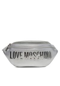 Love Moschino - LOVE MOSCHINO Saszetka nerka JC4195PP1MKD196B Srebrny. Kolor: srebrny. Materiał: skóra