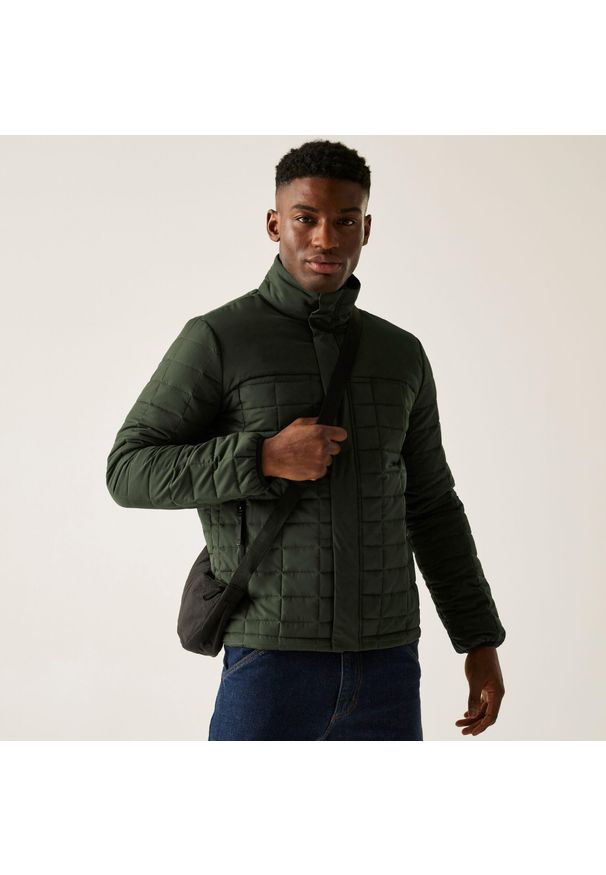 Regatta - Kurtka męska przejściowa Haire. Kolor: zielony. Materiał: tkanina, puch, polar, materiał. Sport: turystyka piesza