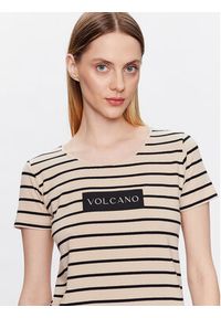 Volcano T-Shirt T-Viv L02149-S23 Beżowy Regular Fit. Kolor: beżowy. Materiał: bawełna #5