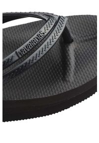 Havaianas japonki WEDGES damskie kolor czarny na koturnie 4146317.0090. Kolor: czarny. Materiał: materiał. Wzór: gładki. Obcas: na koturnie #6