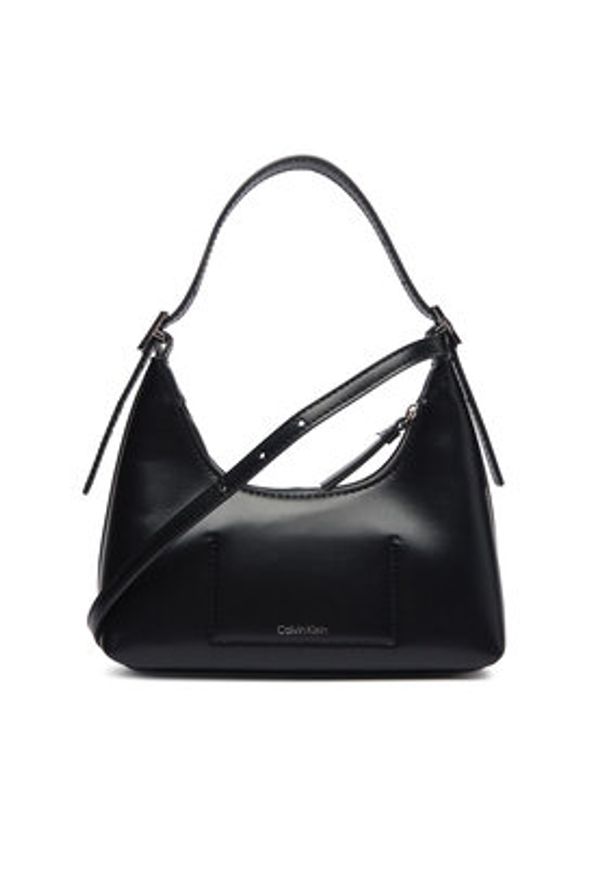 Calvin Klein Torebka Emblm Hw Lthr Mini LV04F3263G Czarny. Kolor: czarny. Materiał: skórzane