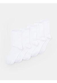 Sinsay - Skarpetki basic 5 pack - biały. Kolor: biały