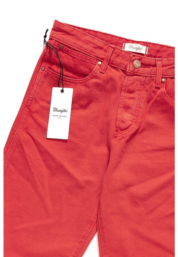 Wrangler - SPODNIE WRANGLER DAMSKIE CROPPED STRAIGHT RED W229DM23K. Materiał: materiał