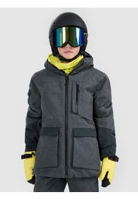 4f - 4F Kurtka snowboardowa membrana 10000 dziecięca - czarna 164 (13-14 lat). Kolor: czarny. Materiał: poliester, materiał. Sezon: lato #1