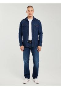 Big-Star - Jeansy męskie z prostą nogawką granatowe Ronald 315. Okazja: na co dzień. Stan: obniżony. Kolor: niebieski. Styl: casual, vintage, klasyczny, elegancki #6