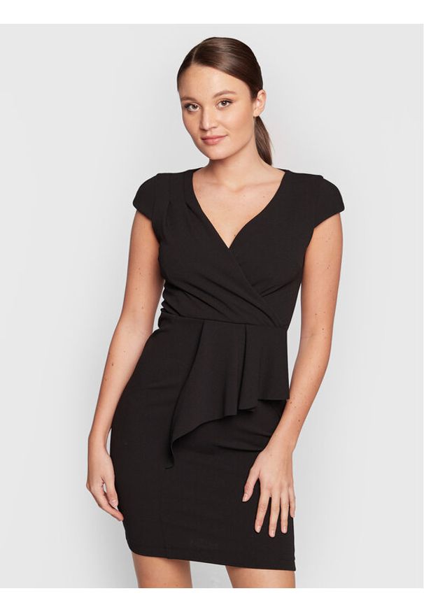 Rinascimento Sukienka koktajlowa CFC0110052003 Czarny Regular Fit. Kolor: czarny. Materiał: syntetyk. Styl: wizytowy