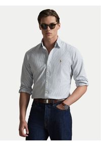 Polo Ralph Lauren Koszula 710953704501 Błękitny Custom Fit. Typ kołnierza: polo. Kolor: niebieski. Materiał: bawełna #1