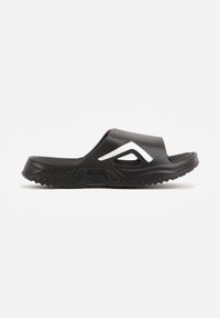 Born2be - Czarne Minimalistyczne Klapki Basenowe na Piankowej Podeszwie Paphie. Okazja: do domu, na co dzień, na plażę. Kolor: czarny. Materiał: dresówka. Sezon: lato. Styl: wakacyjny, casual #3