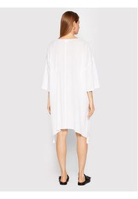 Max Mara Beachwear Sukienka letnia Paglie 32210328 Biały Oversize. Kolor: biały. Materiał: bawełna. Sezon: lato. Typ sukienki: oversize