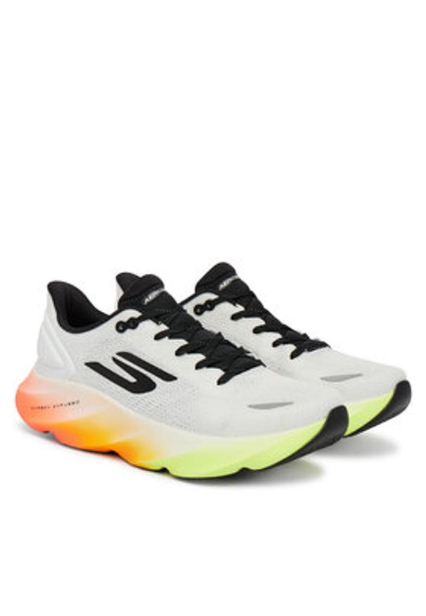 skechers - Skechers Buty do biegania Aero Burst 246210/WBMT Biały. Kolor: biały. Materiał: materiał