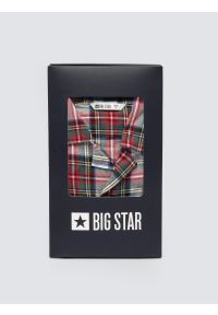 Big-Star - Piżama dwuczęściowa bawełniana w kratę biało-czerwona Senmunis 100. Okazja: do domu. Kolor: biały. Materiał: bawełna. Styl: klasyczny #5