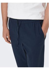 Only & Sons Spodnie materiałowe 22024966 Granatowy Tapered Fit. Kolor: niebieski. Materiał: bawełna #3