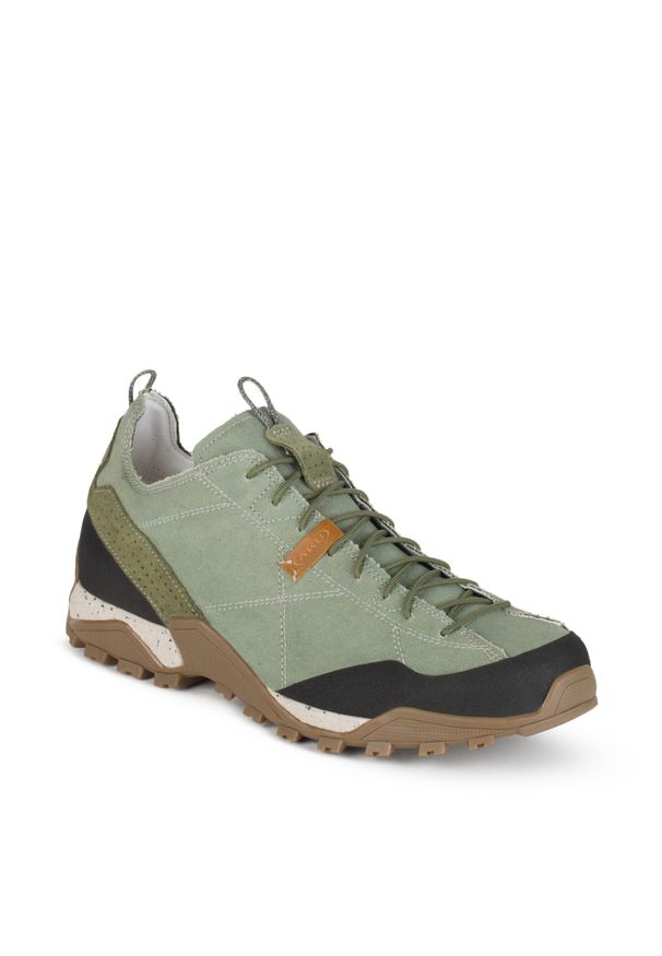Buty trekkingowe męskie Aku Nativa Canvas. Kolor: wielokolorowy, czarny, zielony. Materiał: tkanina. Szerokość cholewki: normalna