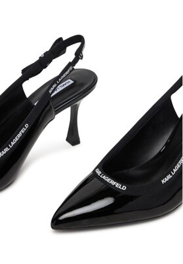 Karl Lagerfeld - KARL LAGERFELD Czółenka Sienna KL32706 Czarny. Kolor: czarny. Materiał: skóra