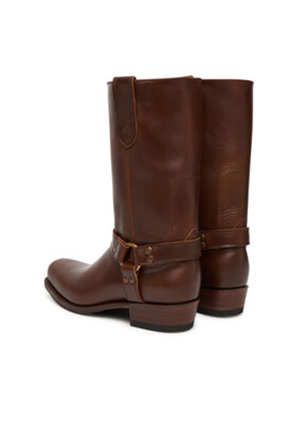 Polo Ralph Lauren Oficerki 818963404001 Brązowy. Kolor: brązowy. Materiał: skóra