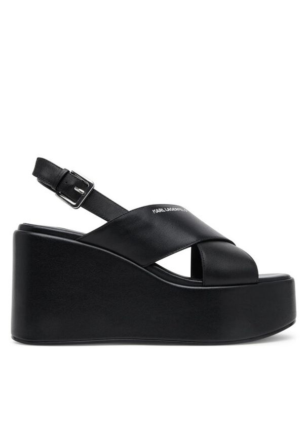 Karl Lagerfeld - KARL LAGERFELD Sandały KL33325 Czarny. Kolor: czarny. Materiał: skóra