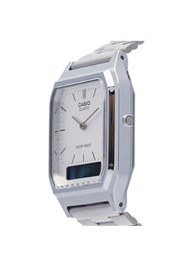 Casio Zegarek Vintage Maxi AQ-230A-7AMQYES Srebrny. Kolor: srebrny. Styl: vintage