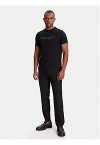 Karl Lagerfeld - KARL LAGERFELD T-Shirt 755071 553250 Czarny Regular Fit. Typ kołnierza: dekolt w karo. Kolor: czarny. Materiał: bawełna #2
