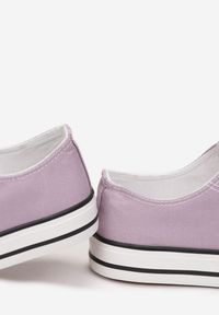 Renee - Fioletowe Trampki Lakellet. Okazja: na co dzień. Wysokość cholewki: przed kostkę. Kolor: fioletowy. Materiał: guma, jeans, materiał. Szerokość cholewki: normalna. Styl: klasyczny, casual #5