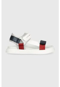 TOMMY HILFIGER - Tommy Hilfiger sandały dziecięce kolor biały. Zapięcie: rzepy. Kolor: biały. Materiał: materiał #1
