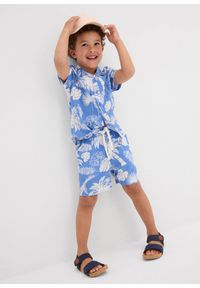 bonprix - Szorty z gumką w talii z miękkiej wiskozy. Kolor: niebieski. Materiał: wiskoza. Sezon: lato #3