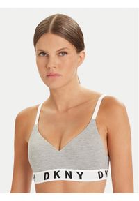 DKNY Biustonosz push-up DK4518 Szary. Kolor: szary. Materiał: bawełna. Rodzaj stanika: push-up