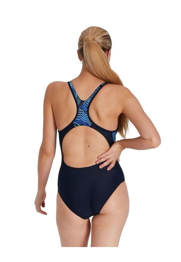Strój kąpielowy damski Speedo Shaping Laneback. Kolor: czarny, niebieski, wielokolorowy