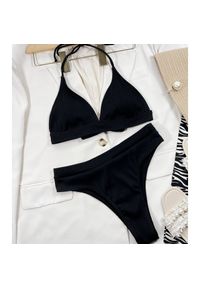 Intica - Dwuczęściowy strój kąpielowy z regulowanymi ramiączkami Natalia. Kolor: czarny. Materiał: tkanina, materiał #1