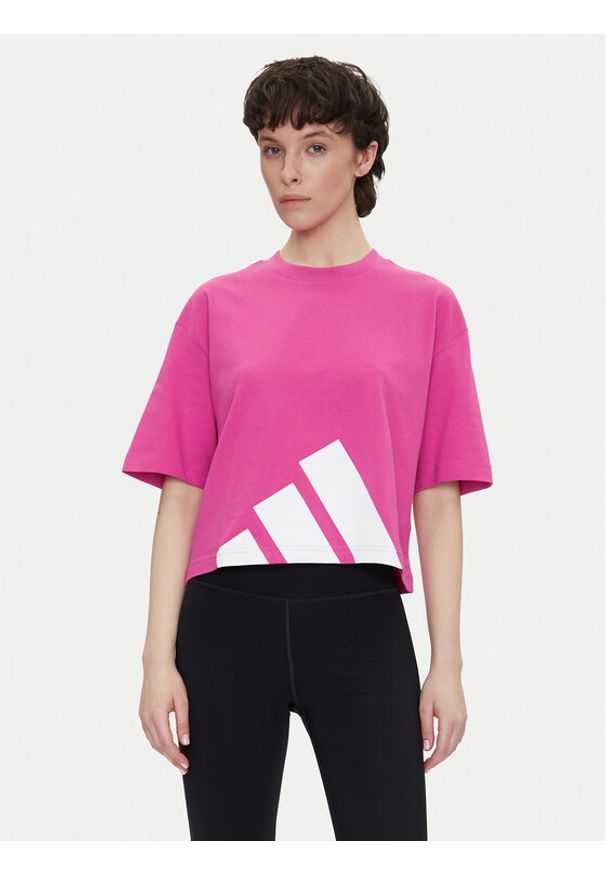 Adidas - adidas T-Shirt Essentials Big Logo Boyfriend JG8728 Różowy Loose Fit. Kolor: różowy. Materiał: bawełna