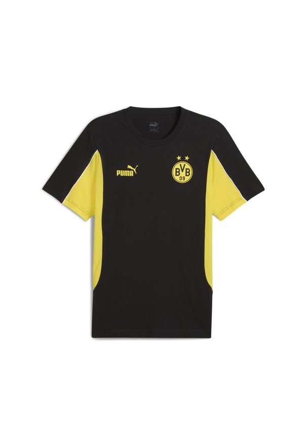 Puma - Męska koszulka Borussia Dortmund ftblARCHIVE PUMA Black Faster Yellow. Kolor: czarny, żółty, wielokolorowy. Wzór: aplikacja