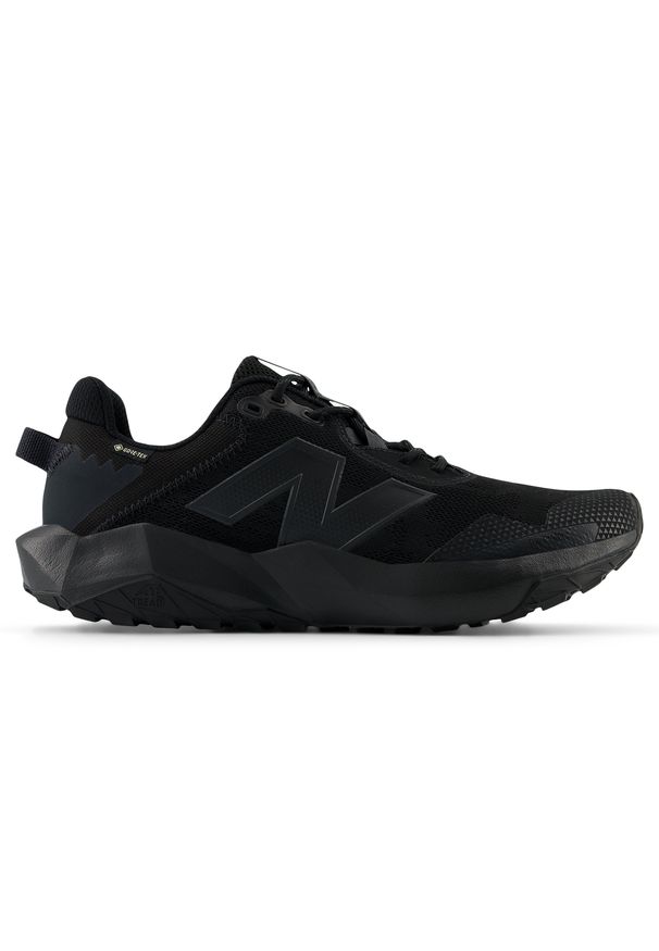 Buty męskie New Balance DynaSoft Nitrel v6 Gore-Tex MTNTRGB6 – czarne. Kolor: czarny. Materiał: syntetyk, materiał. Szerokość cholewki: normalna. Technologia: Gore-Tex. Sport: bieganie, fitness